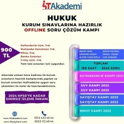 Kurum Sınavlarına Hazırlık HUKUK Offline Soru Çözüm Kampı