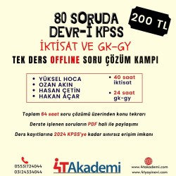 80 SORUDA DEVR-İ KPSS İKTİSAT OFFLINE SORU ÇÖZÜM KAMPI